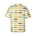 thumbnail image 3 of Haiem Colorful Mustache Printed Hawaiian Shirt for Men - Men’s Casual Beach Summer Shirts - Stretch Fabric with Modern Fit-X-Large, 3 of 9