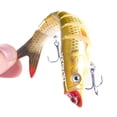 thumbnail image 4 of RICHMJ Multi Jointed Fishing Lures, 5.3in 8-Segment Lifelike Swimbait for Bass Trout Walleye, Slow Sinking Hard Lure with Treble Hooks, Realistic Topwater Freshwater Saltwater Fishing Bait (D), 4 of 8