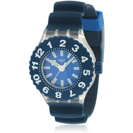 Swatch Die Blaue Silicone Unisex Watch, SUUK112