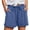 03# Blue, variant on HKYNLAG Linen Shorts for Women Summer Drawstring Elastic Waist Shorts Dressy Casual with Pockets Boho Beach Shorts 2026 Yellow 2XL