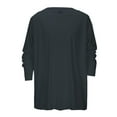 thumbnail image 3 of Men's Athletic Long Sleeve T-Shirt Loose Fit Breathable Workout Top Comfortable Stretch Casual Round Neck Tee Mens T-Shirts Solid Color Sleeve Casual Crew Neck Basic Tees, 3 of 5