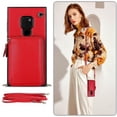thumbnail image 2 of Funda tipo cartera para Huawei Mate 20 con tarjetero y correa para el hombro para mujer, 2 of 5