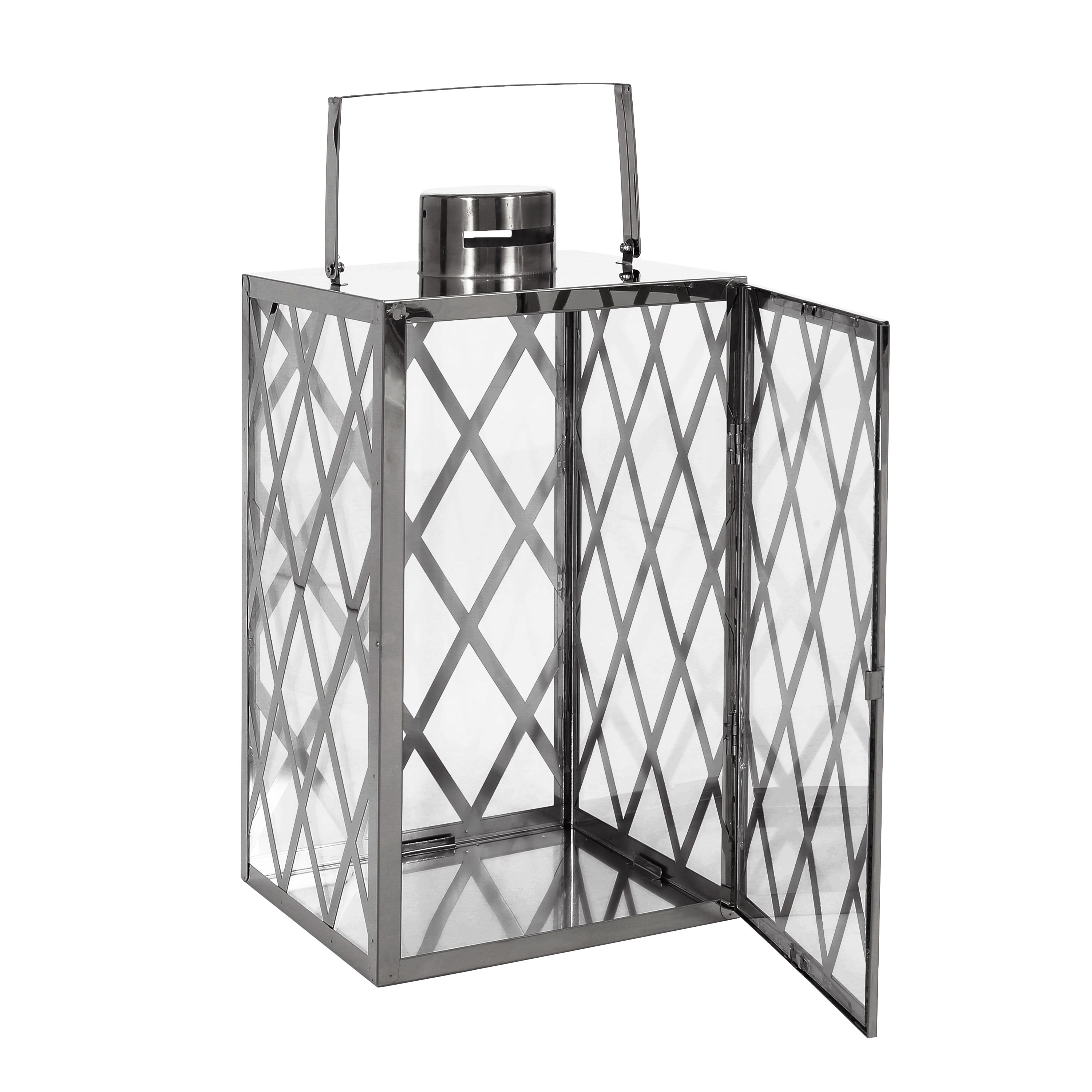 Farnsworth Stainless Steel Outdoor 18" Lantern, Silver