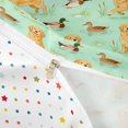 thumbnail image 4 of Homewish Funny Golden Retriever Duvet Cover Queen,Mallard Duck Queen Bedding,Green Yellow,Polkadot Reversible,3 Pieces,1 Duvet Cover and 2 Pillowcases, 4 of 6