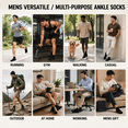 thumbnail image 5 of Black 6-11 Ankle Socks, 12 Pairs Athletic Casual Low Cut Short For Men, 5 of 6