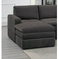 thumbnail image 5 of Mink Morgan Fabric Plush Cushion Couch 6pc Modular Sectional Set 2x Corner Wedge 2x Armless Chairs 2x Ottoman Living Room, 5 of 9