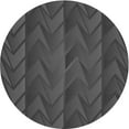 thumbnail image 1 of Ahgly Company Machine Washable Indoor Round Transitional Dark Gray Black Area Rugs, 5' Round, 1 of 7