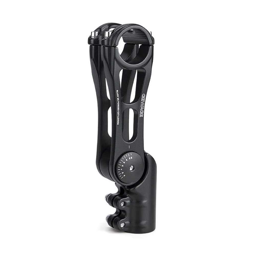 Potence De Vélo Réglable En Alliage - Angle 0 à 60° - Pour Tube De Direction 1-1/8" - Noir - 110mm