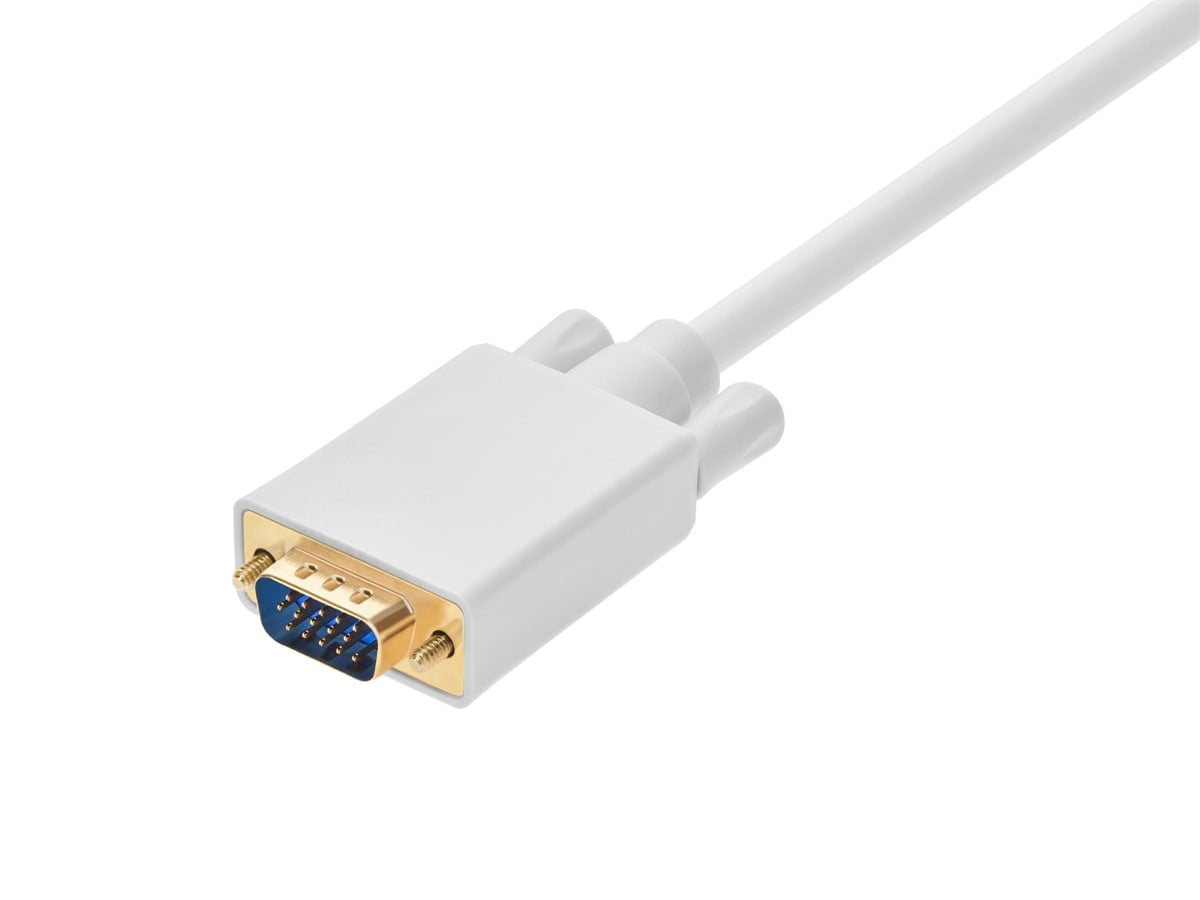 Monoprice 10ft 28AWG DisplayPort to VGA Cable - White