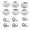 Silver, variant on M Buder Premium Metal Guitar Tuning Peg Buttons 6 Pieces Set, Easy to Install Replacement Machine Head Tuner Knobs for Acoustic and Electric Guitars, Includes Screws and Washers, Black