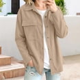 thumbnail image 6 of Evdexr Womens Corduroy Jacket Collared Button Down Long Sleeve Tops 2026 Fall Casual Dressy Shackets Relaxed Fit Solid Color Coats with Pocket XL, 6 of 6