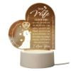 

EDFRWWS LED Bedroom Night Light with Proverb crylic Bedside Lamp Valentines Decor (C)