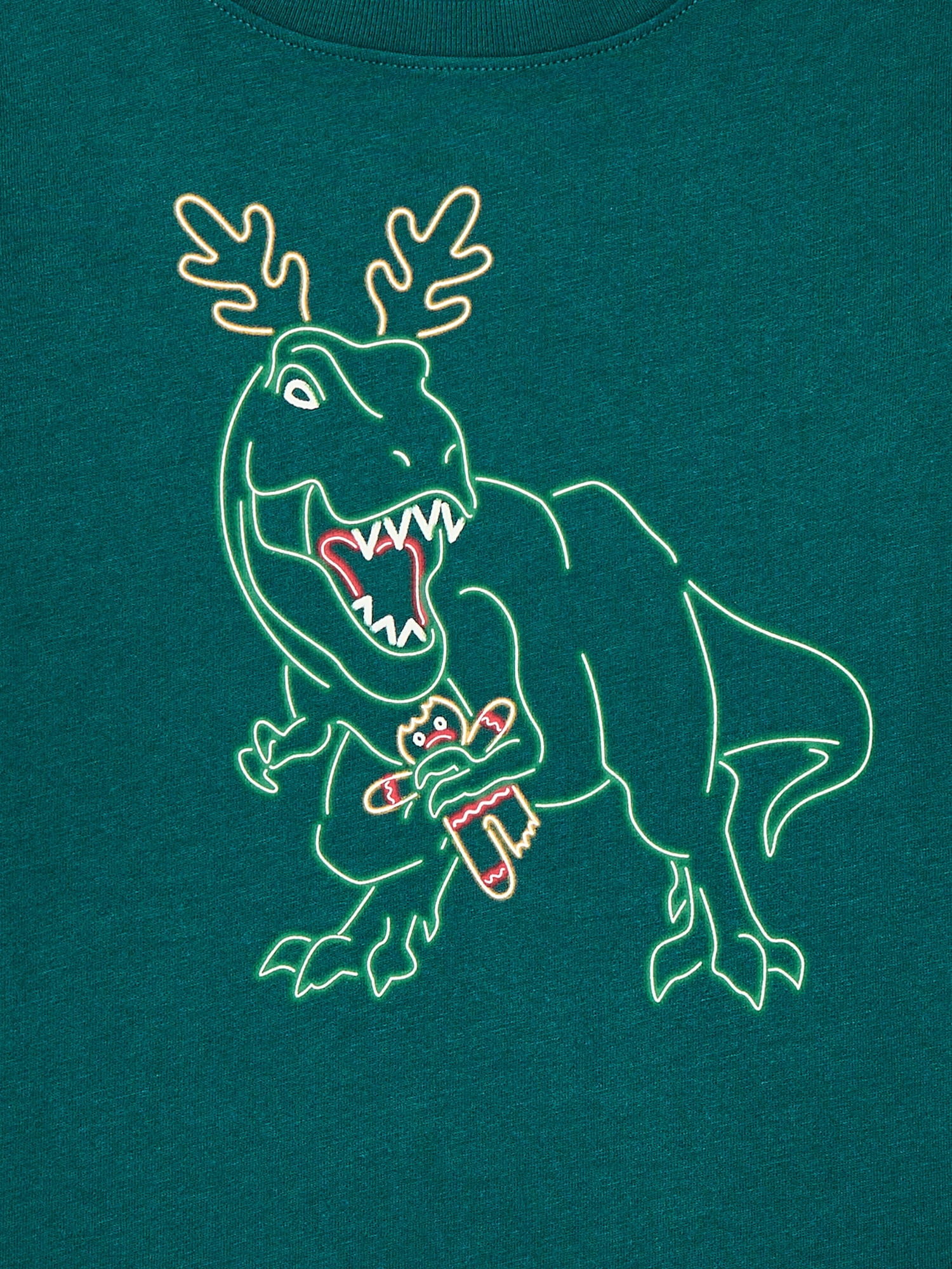 Holiday Time Toddler Boys or Girls Christmas Tee with Long Sleeves, Sizes 12M-5T