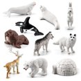 thumbnail image 3 of 10Pcs Arctic Animals Figurines Set, Ocean Animal Learning Models Figures Christmas New Year Birthdays Gift for Children, 3 of 11