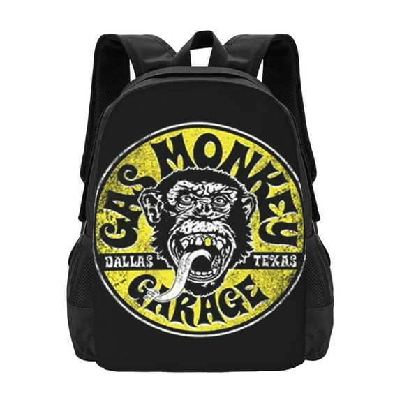 Gas Monkey Garage Backpack Fashion Travel Backpack Laptop Backpack 16 Inch Simple And Large Capacity
