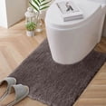 thumbnail image 1 of Alfombras de baño Allowith en forma de U, lavables, suaves y cómodas, antideslizantes, con contorno, esponjosas, gruesas, de secado rápido y con absorción de agua., 1 of 5