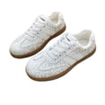 thumbnail image 6 of Women's Retro Gum Sole Fashion Sneakers-Lace Detail Casual Retro Walking Shoes-Gum Sole Casual Tennis-Anti Slip Trainers, 6 of 9