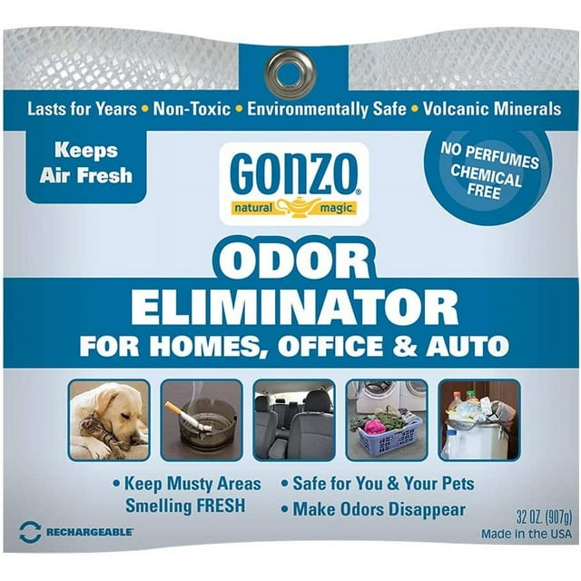 Odor Eliminating Rocks, 32 oz - Pet Cigarette Smoke Paint Garbage Odor Eliminator - For Car Home Gym Bag Basement Locker Room