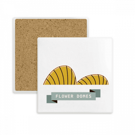 

Singapore Flower Domes Landmark Square Coaster Cup Mat Mug Subplate Holder Insulation Stone