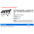 thumbnail image 2 of Left Exhaust Manifold - Compatible with 1992 - 1995 GMC C2500 Suburban 7.4L V8 1993 1994, 2 of 2