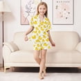 thumbnail image 6 of FORMRS Niños Short Sleeve Top and Pants Pajama Set Unisex Satin 2-Piece Sleepwear, Sizes 5-6Y, Yellow Rubber Ducks, 6 of 8