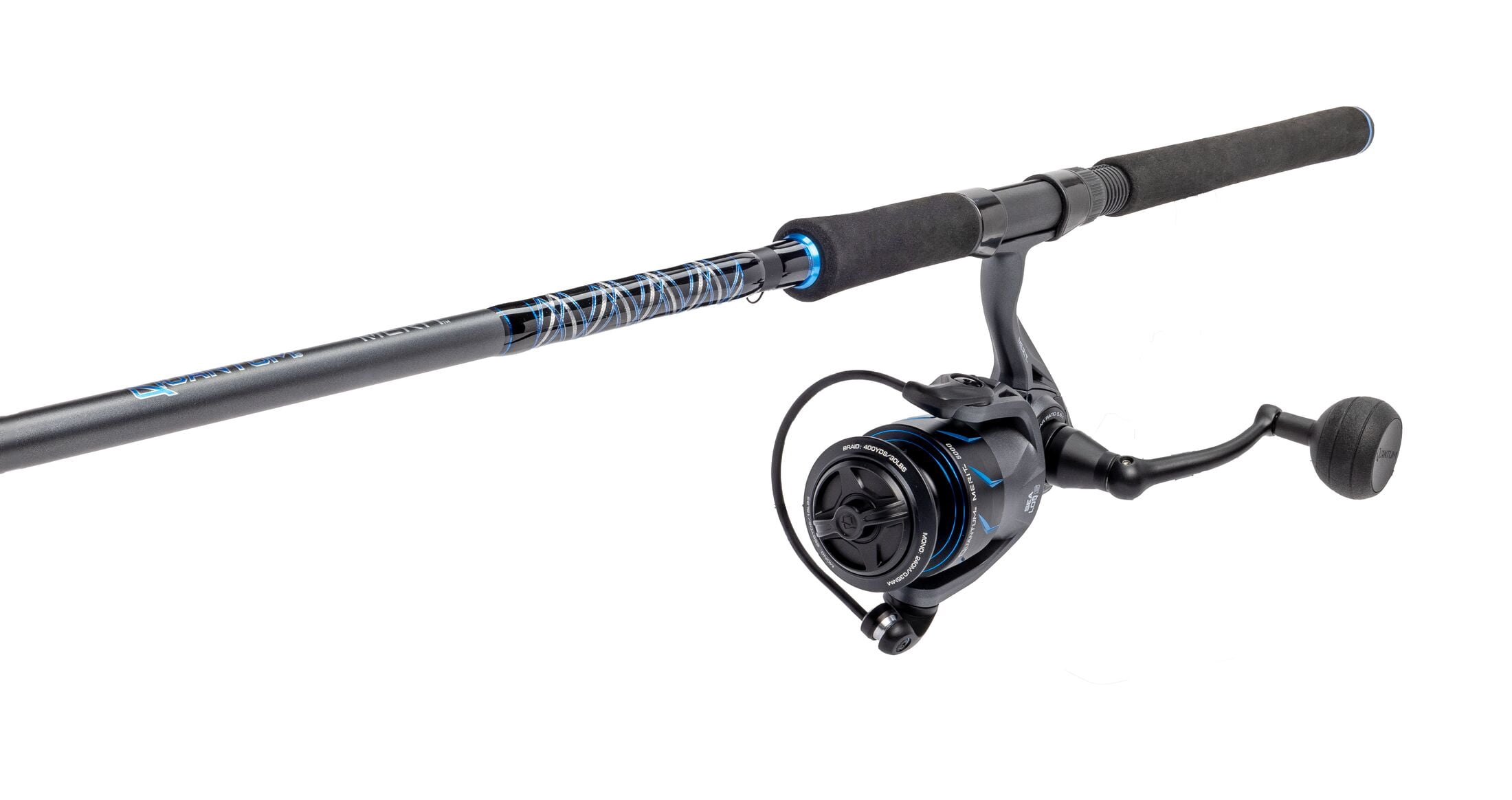 Quantum Merit Spinning Reel and Fishing Rod Combo, 7-Foot, Medium Power, 1-Piece Rod, Size 5000 Reel