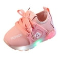 thumbnail image 1 of TOWED22 Espadrilles Garçons Enfants Espadrilles Lumineuses Chaussures Bébé Garçons Espadrilles avec Semelle Lumineuse Chaussures de Course Bébé (Rouge, 25), 1 of 5