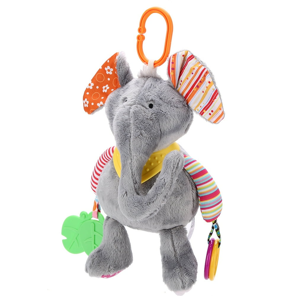 LYUMO Plush Rattle Toy, Newborn Infant Plush Toy Cute Animal Rattle