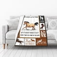 thumbnail image 6 of Horse Blanket for Women Soft Cozy Horse Animal Throw Blanket Super Warm Fuzzy Fluffy Horses Lightweight Fleece Flannel Gifts Blankets for Kids Adults 50"X40", 6 of 6