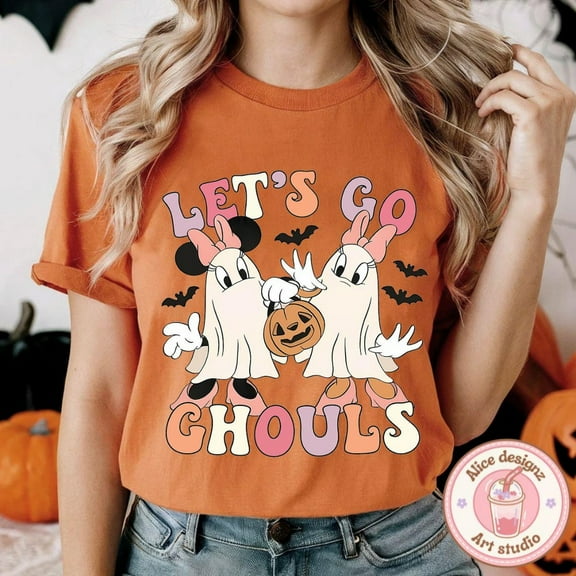 Let's Go Ghouls Minnie Daisy Halloween T-shirt, Disney Ghost WDW Disneyland Girls Trip Halloween, Boo to You Spooky Season Shirt