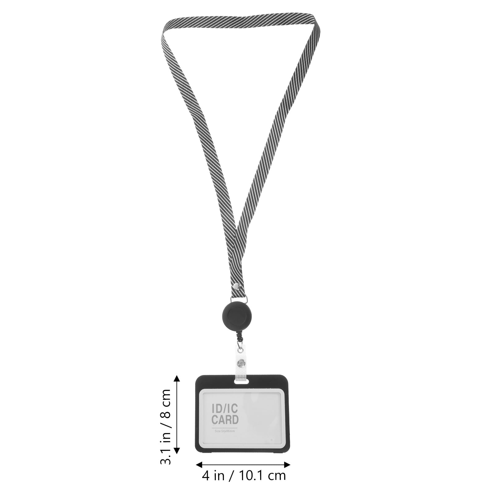 WHAMVOX  10 Sets Anti-scratch Cards Covers Transparent Clear Badge Holders Retractable Black