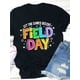 thumbnail image 1 of Let The Games Begin Field Day Teacher T Shirt, Loose, Women'S Casual Round Neck T-Shirt TEE TOP, 1 of 7