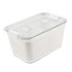 thumbnail image 4 of Caja para el frigorífico organizador para frigorífico, escurridor multiusos de 2 rejillas para cocina, despensa, organizador de cocina con tapa para, 4 of 8