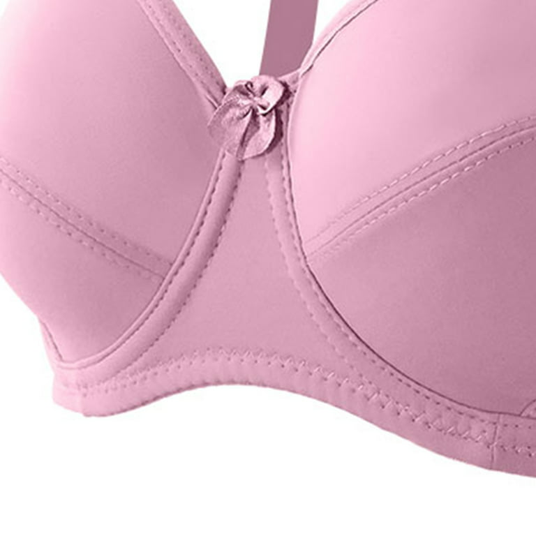uublik Womens Push Up Bra Push Up Soft Plus Size Everyday Bras Pink 
