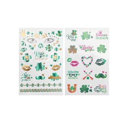 Way to Celebrate St. Patrick's Day Face Tattoo Set, 2 Piece
