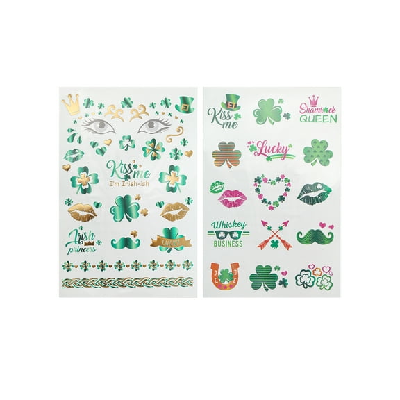 Way to Celebrate St. Patrick's Day Face Tattoo Set, 2 Piece