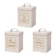 thumbnail image 2 of Juego de 3 botes herméticos para encimera de cocina, decoración rústica, 1,5 l, para utensilios de cocina blanco lechoso, 2 of 9