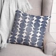 thumbnail image 3 of Creative Products Distressed Navy Circle Pattern 18x18 Spun Poly Pillow, 3 of 3