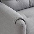 thumbnail image 4 of 79.50 Inches Long with 2 Storages, Teddy Sofa Fabric, with Metal Conical Long Legs, Metal Strip Matching, Stylish and Simple, 4 of 7