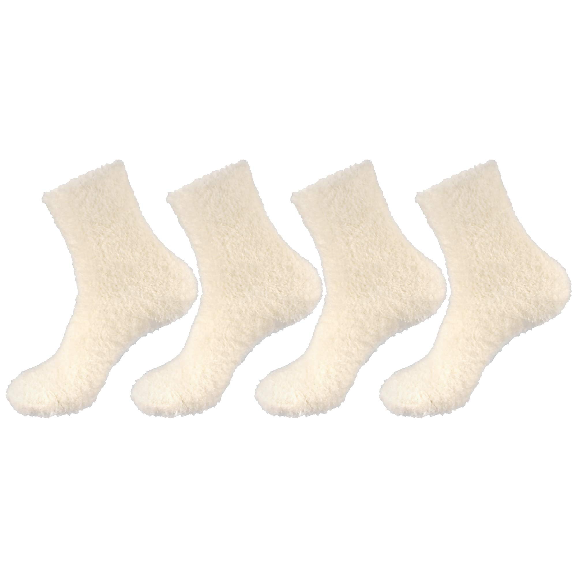 4 Pair Pack New Just One Women's Fuzzy Socks 