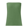 thumbnail image 5 of WEIWEN Womens Tank Tops Summer Casual Backless Strapless Eyelet Bandeau Tube Tanks Off the Shoulder Tops for Women Tunic Shirts Light Green, XXL, 5 of 5