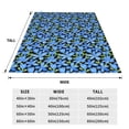 thumbnail image 3 of Bixox Fleece Blanket Blue Flowers Pattern Super Soft Double-Sided Microfiber Flannel Blanket for Sofa, Bed, Couch,Suitable for All Seasons - 60"x50", 3 of 5
