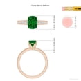 thumbnail image 5 of ANGARA Lab Grown Vintage Style Cushion Rectangular Emerald Engagement Ring in 14K Rose Gold for Women (Size-8x6mm) | May Birthstone, Anniversary, Jewelry Gift for Women | Lab Grown Emerald Ring, 5 of 9