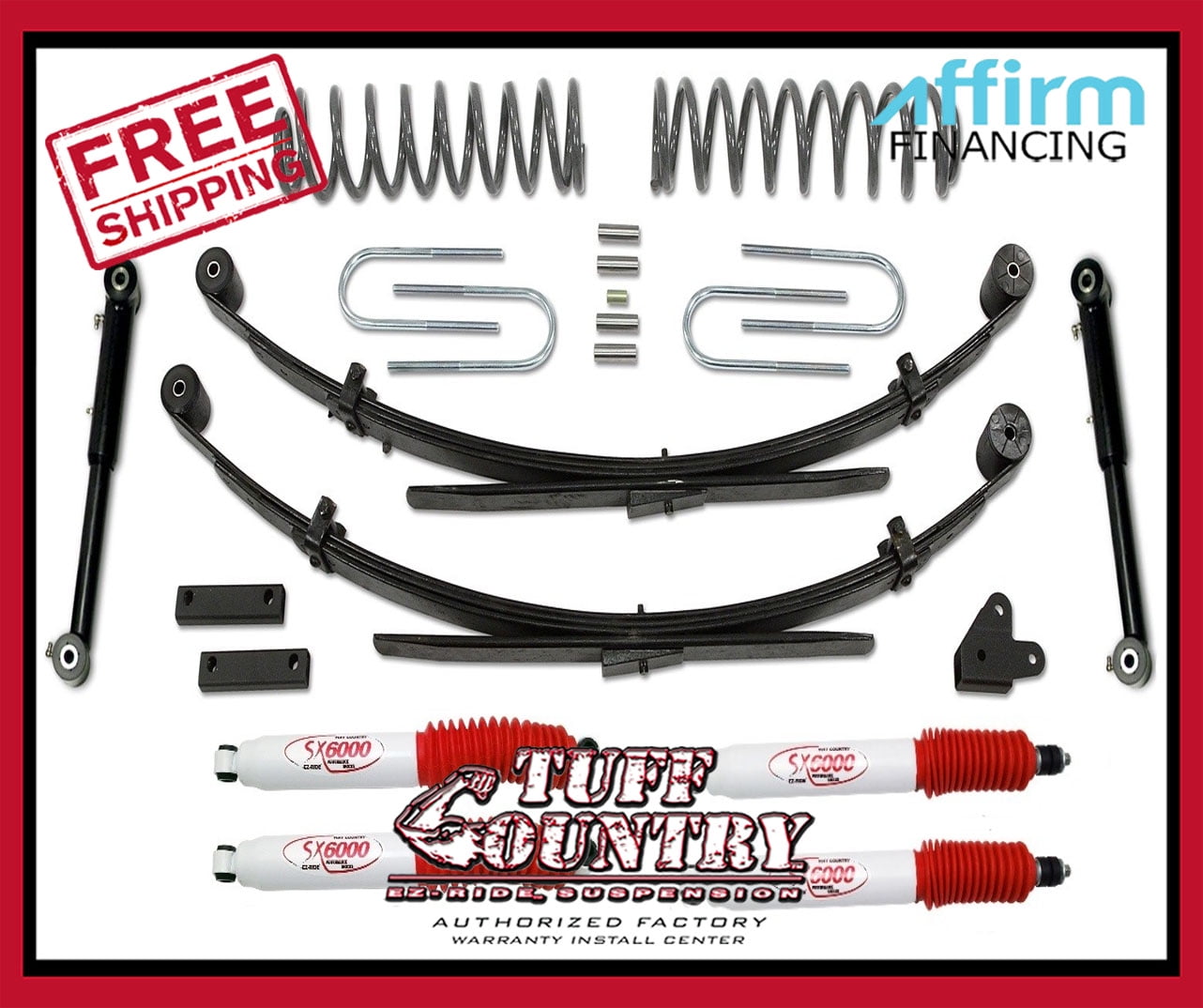 Tuff Country 43803KH 3.5" Lift Kit w/Shock for 19872001
