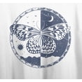 thumbnail image 6 of Split Butterfly Day & Night Crew Neck Short Sleeve Women's White Crop T-shirt
-Medium, 6 of 7
