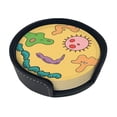 thumbnail image 2 of Miss Frizzle In A Pickle Magic School Bus Coasters With Leather Holder Set Of 6 Round Coasters for Home and Kitchen Decor, 2 of 7