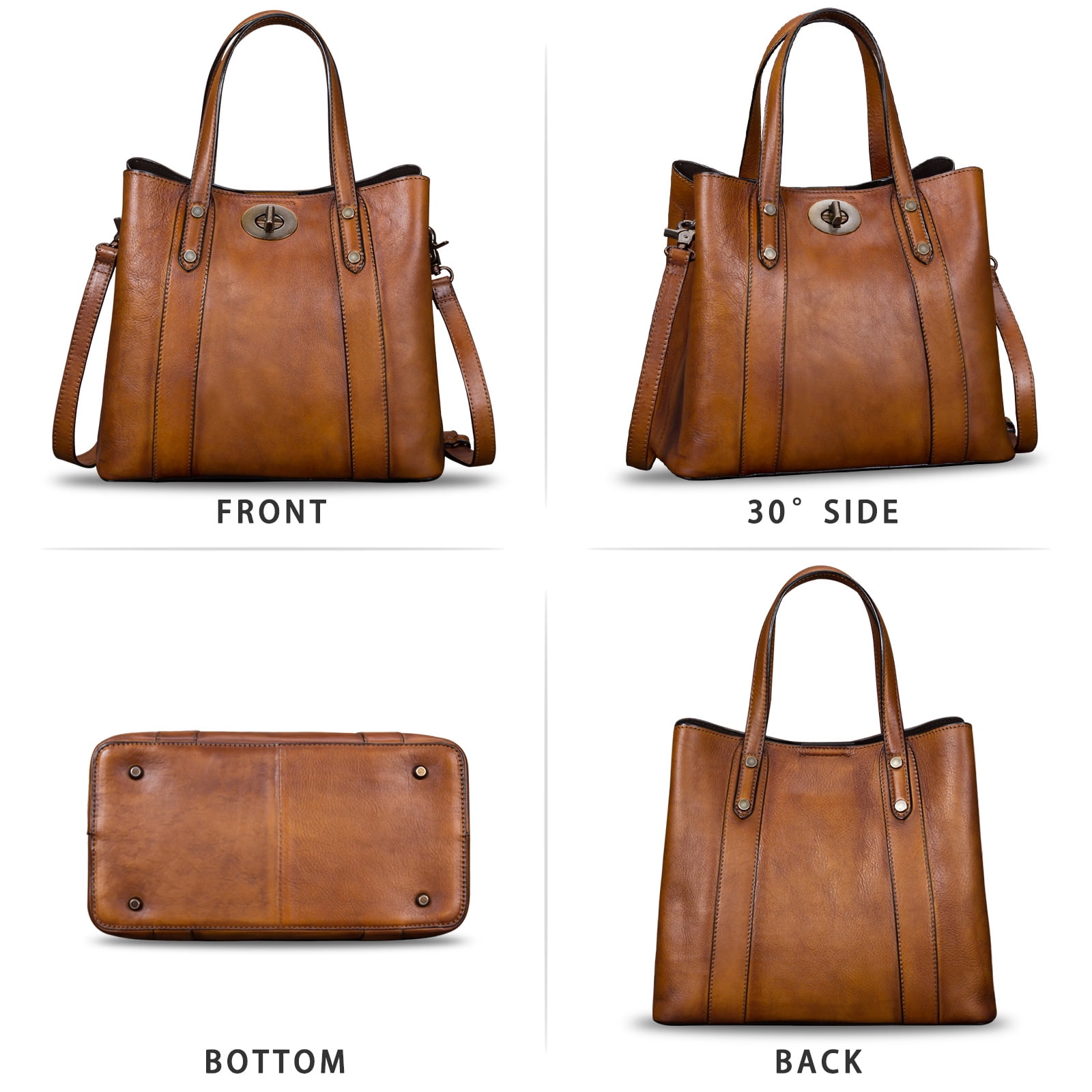 Genuine Leather Purses and Handbags for Women Tote Bags Crossbody Shoulder Bag