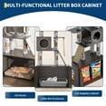 thumbnail image 7 of Litter Box Enclosure  with Cat Tree, 2-In-1 Cat Tower, 66.9-Inch Tall Cat Condo with Scratching Posts, 7 of 7
