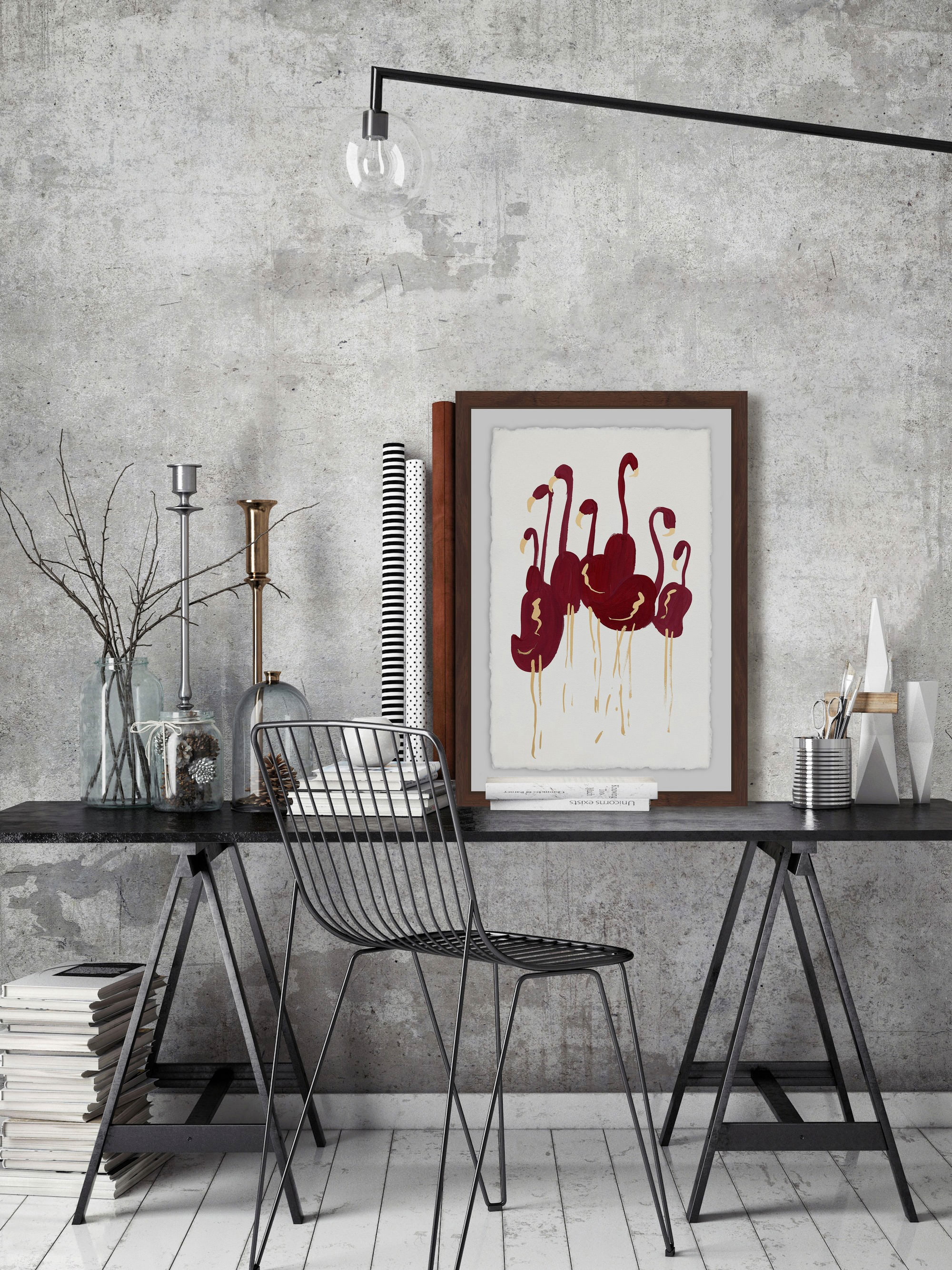Bird Brood Framed Painting Print