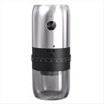 thumbnail image 1 of Coffee Grinder Charge Professional Stronger Adjustable Grinding Machine Portable Vacation Travel Cafe Grinder Silver,1 * Electric grinding device 1 * USB cable 1 * Clean brush,Silver, 1 of 9